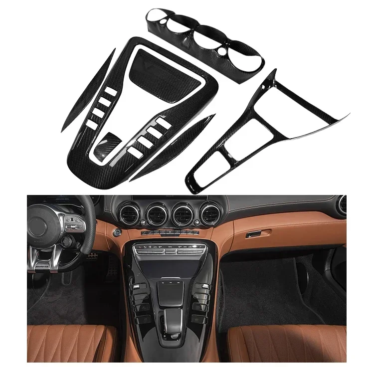 SUNMAX для Mercedes Benz AMG GT Interieur 7-teiliges Carbon-arпрежren brett Mittel konsolen verkleiнавоз C190 R190