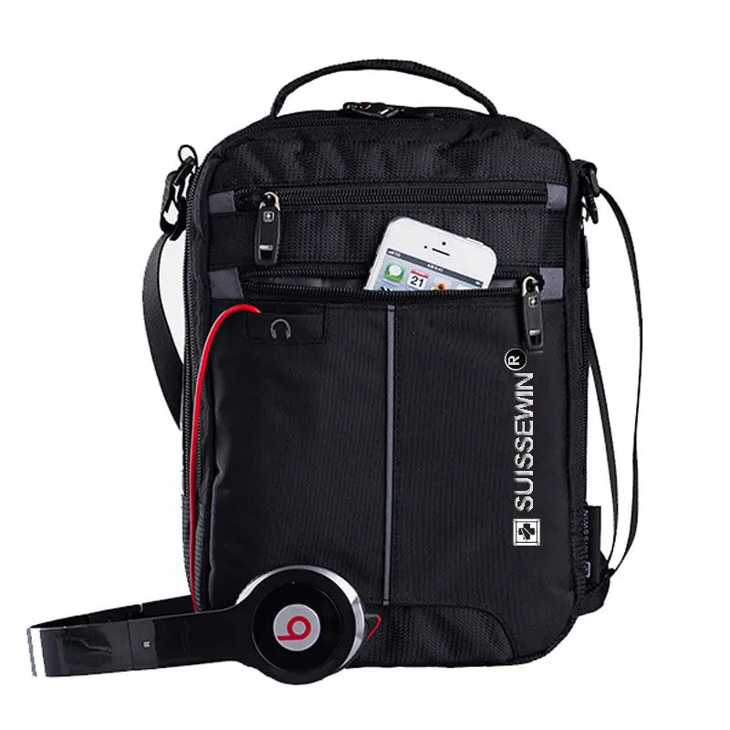 

Single Shoulder Bag Men Multi Function Handbag Business Bag Document Bag Canvas Cross Body Bag Travel Backpack