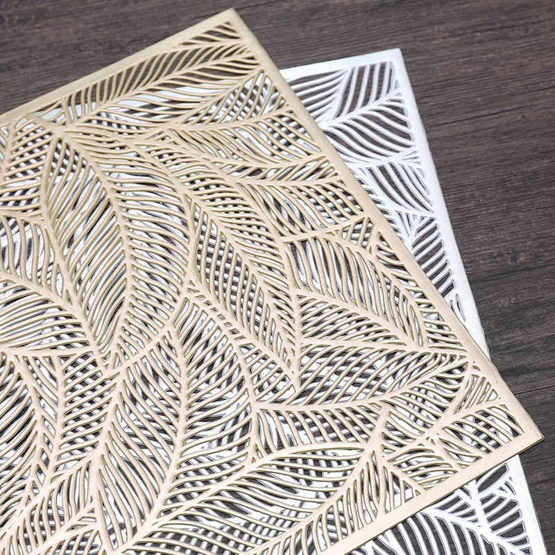 Прямоугольный пустотелый бронзирующий коврик из ПВХ для обеденного стола