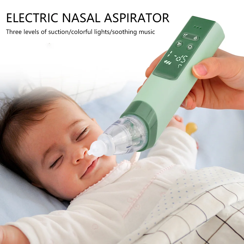 

Baby Nasal Aspirator Electric Nose Cleaner Silicon Adjustable Safe Convenient Low Noise Hygienic Nasal Dischenge Patency Tool