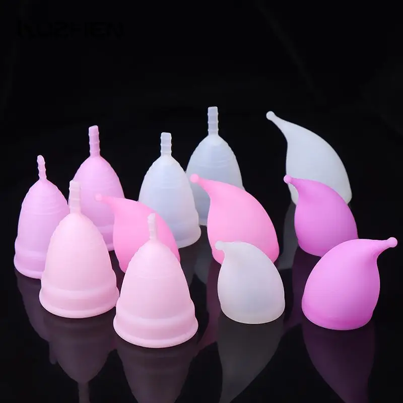 

2 шт., Женская менструальная чаша из медицинского силикона