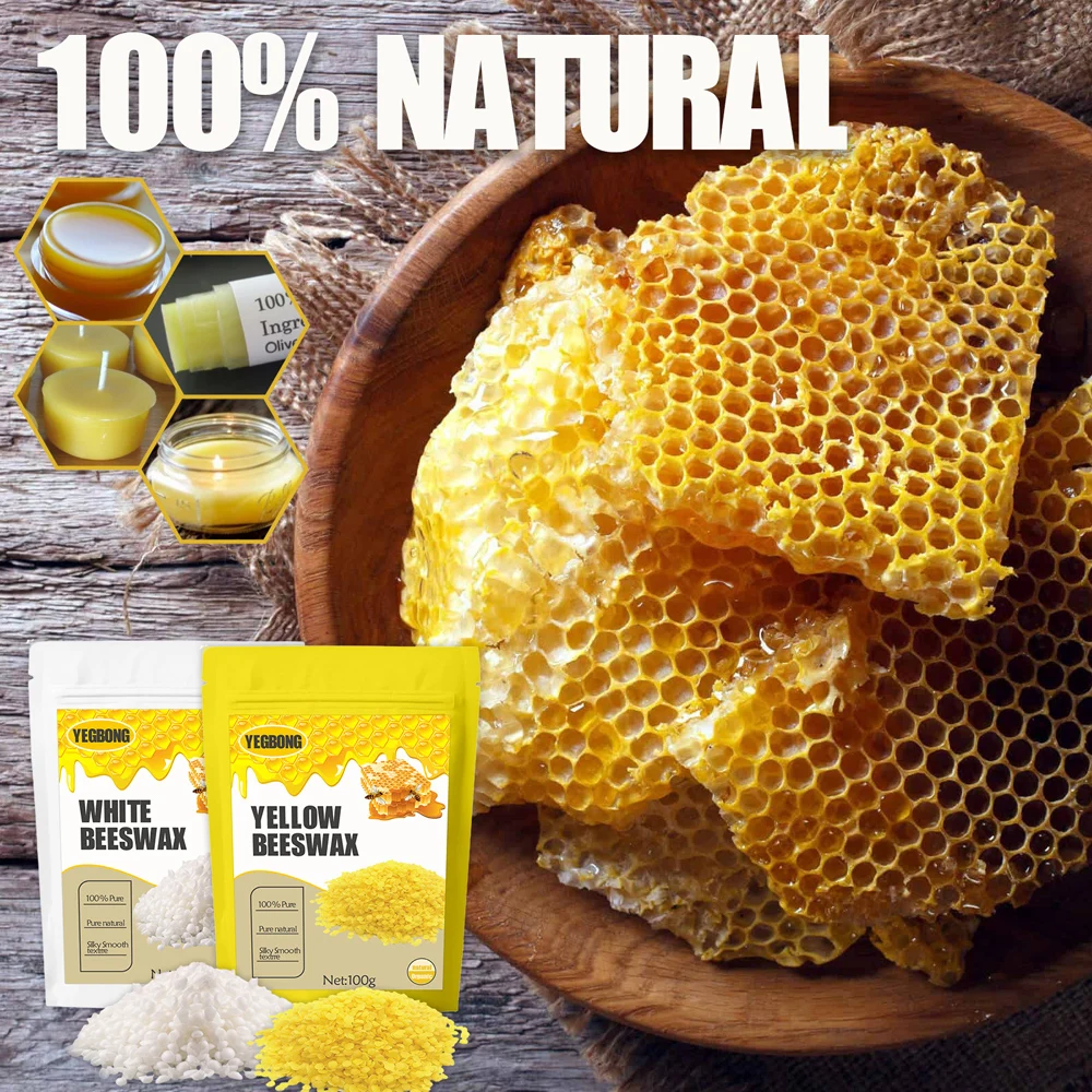 

Beeswax Pellets 100% Pure and Natural Easy Melt Beeswax Pastilles for DIY Candles Skin Care Lip Balm Candle Accessories