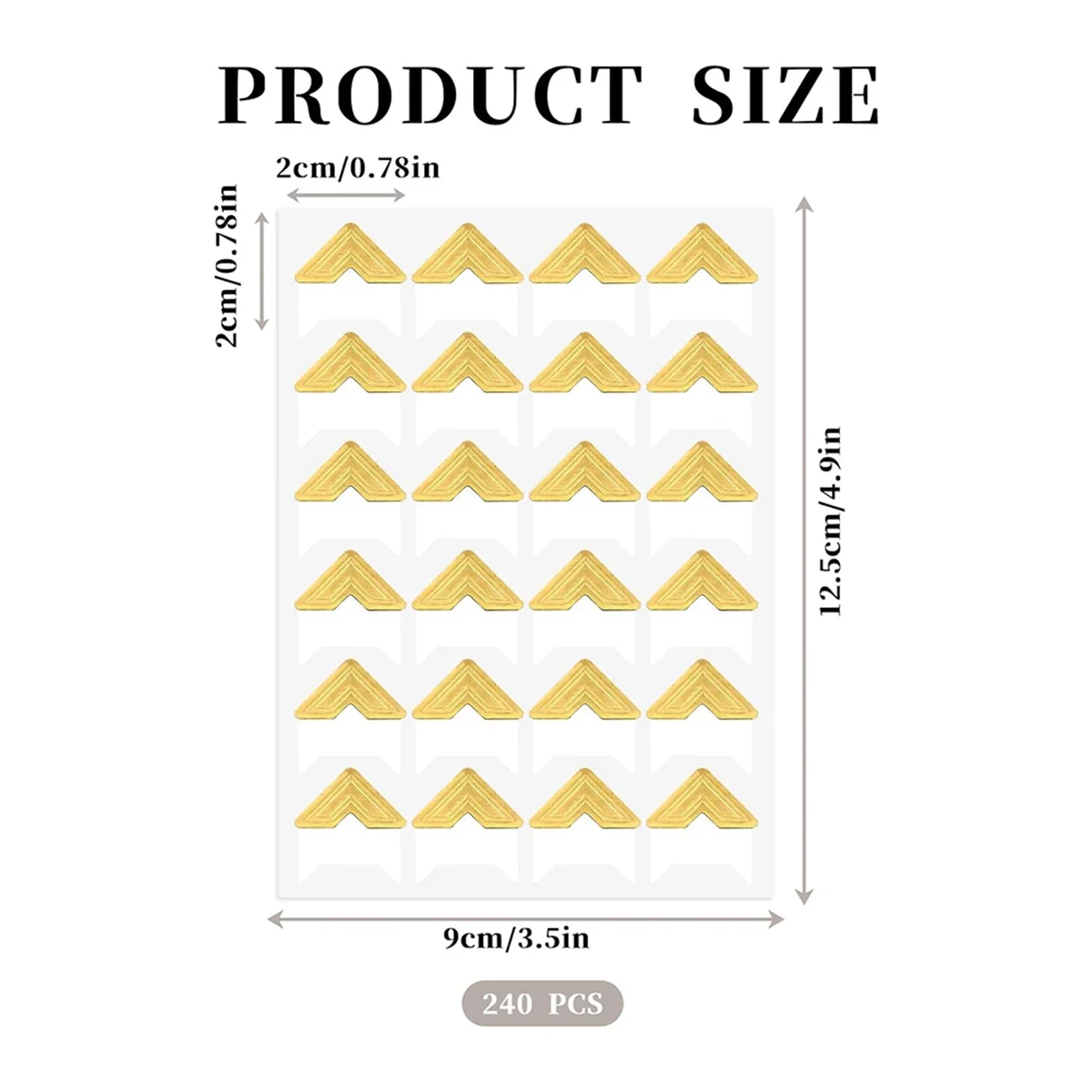 240 шт. самоклеящиеся углы для скрапбукинга
