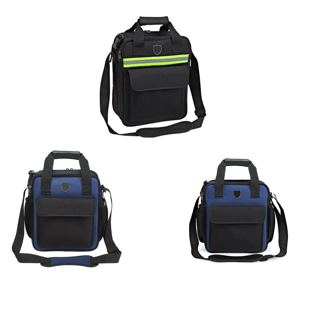 

Tool Storage Bag Portable Dustproof Moistureproof Leakproof Tear-resistant Multi Pocket Plumber Handbag Large Black