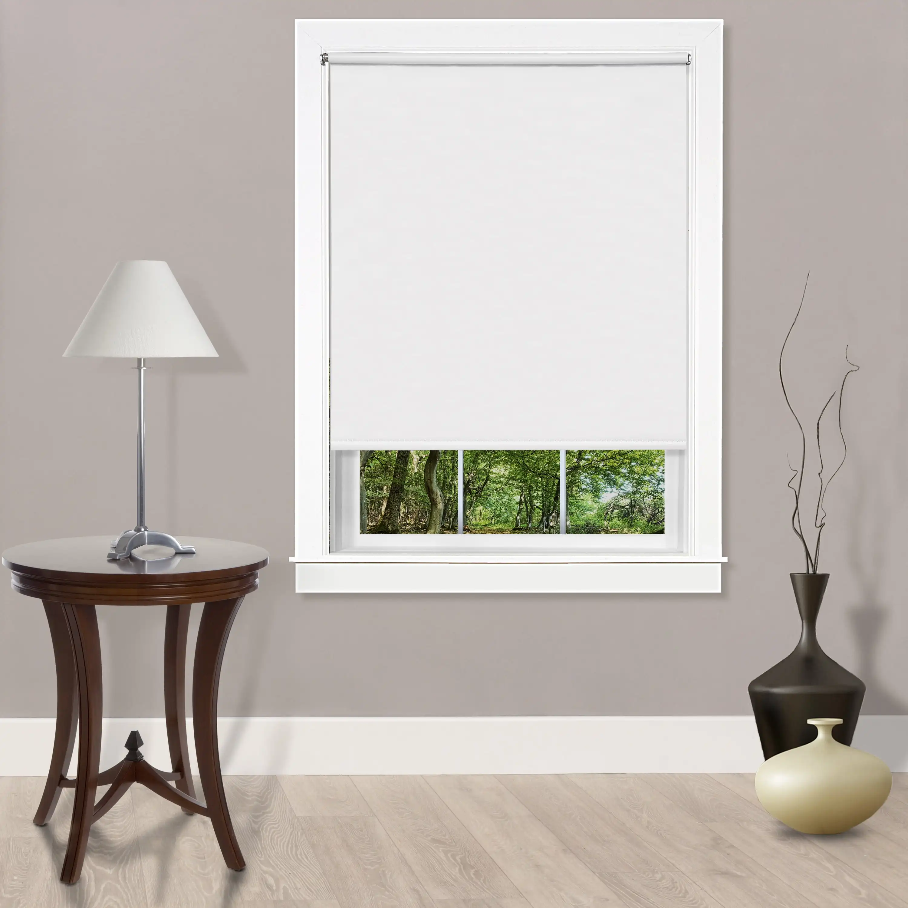 

Tear Down Indoor Cordless Vinyl Light Filtering Roller Window Shade, 72" x 55", White