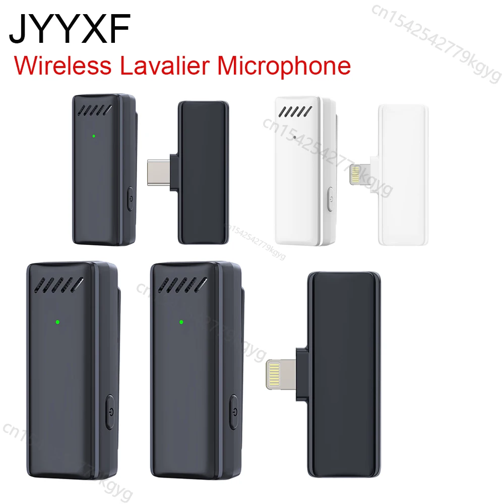 JYYXF S10 Wireless Lavalier Microphone System Audio Video Voice Recording Mic For iPhone Android Mobile Phone Laptop PC Live