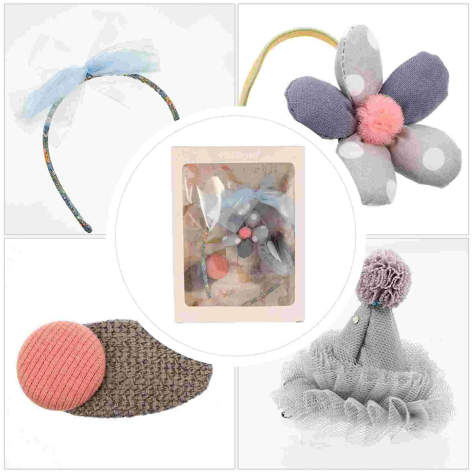 

Princess Hair Accessories Gift Box Girl Hair Clips Elastic Hair Ties Headgear Hair Tie Holder Fabric Bowknot Hair accessory