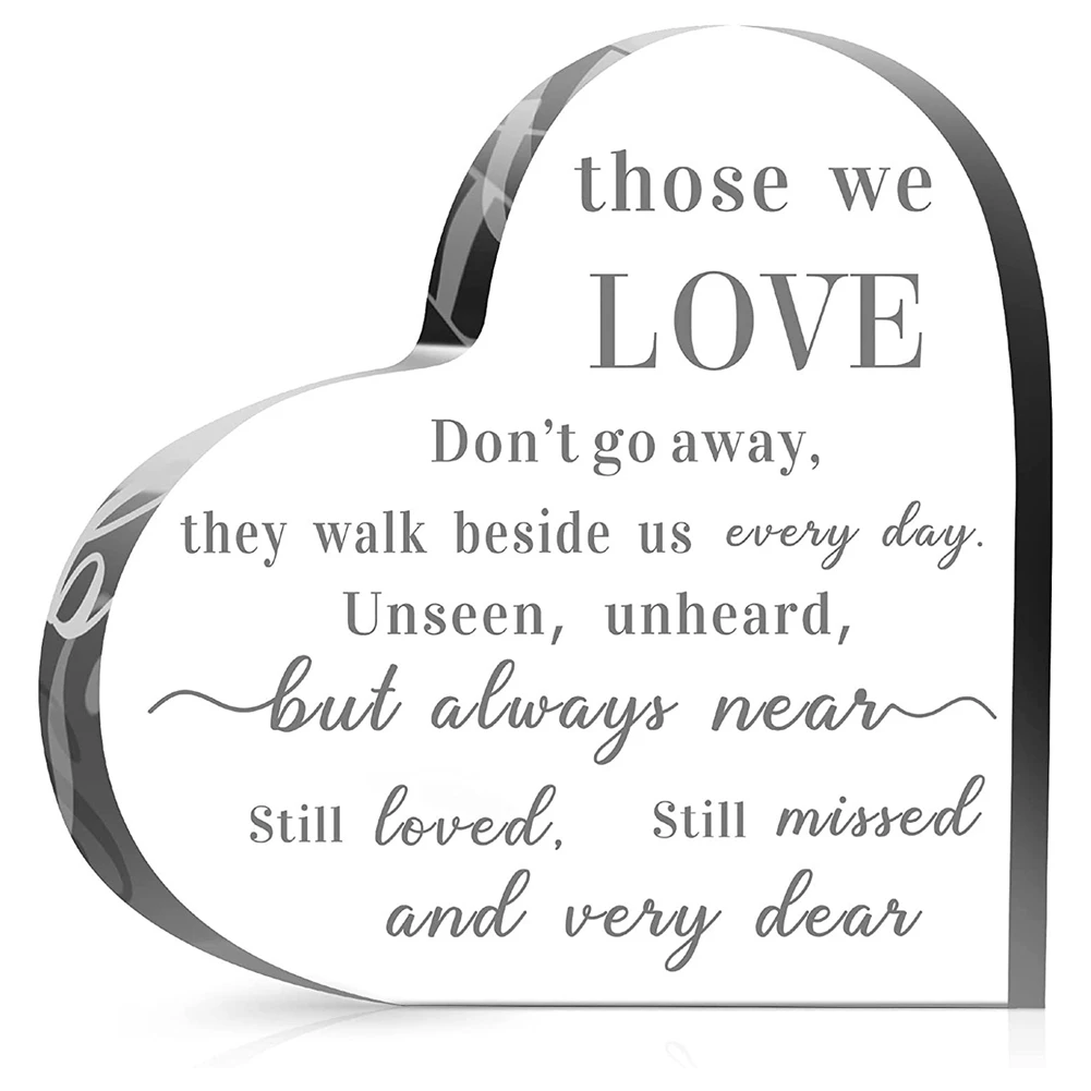 

Sympathy Gifts Memorial Bereavement Gifts Crystal Glass Heart Condolence Gifts for Loss Of Loved One, Loss Of Father