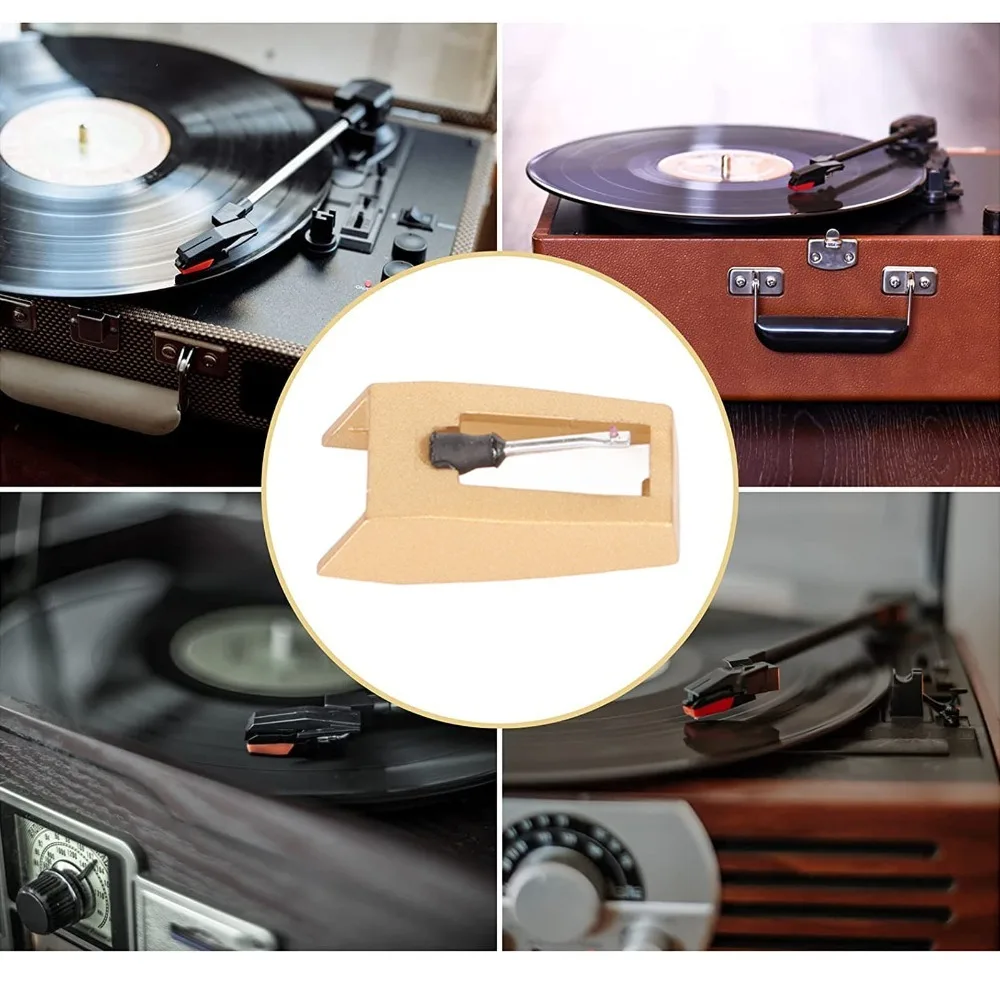 Фото Золотистая позолоченная сменная игла для проигрывателей Victrola / Crosley / ION / Jenson / Boytone / York Yorx №1