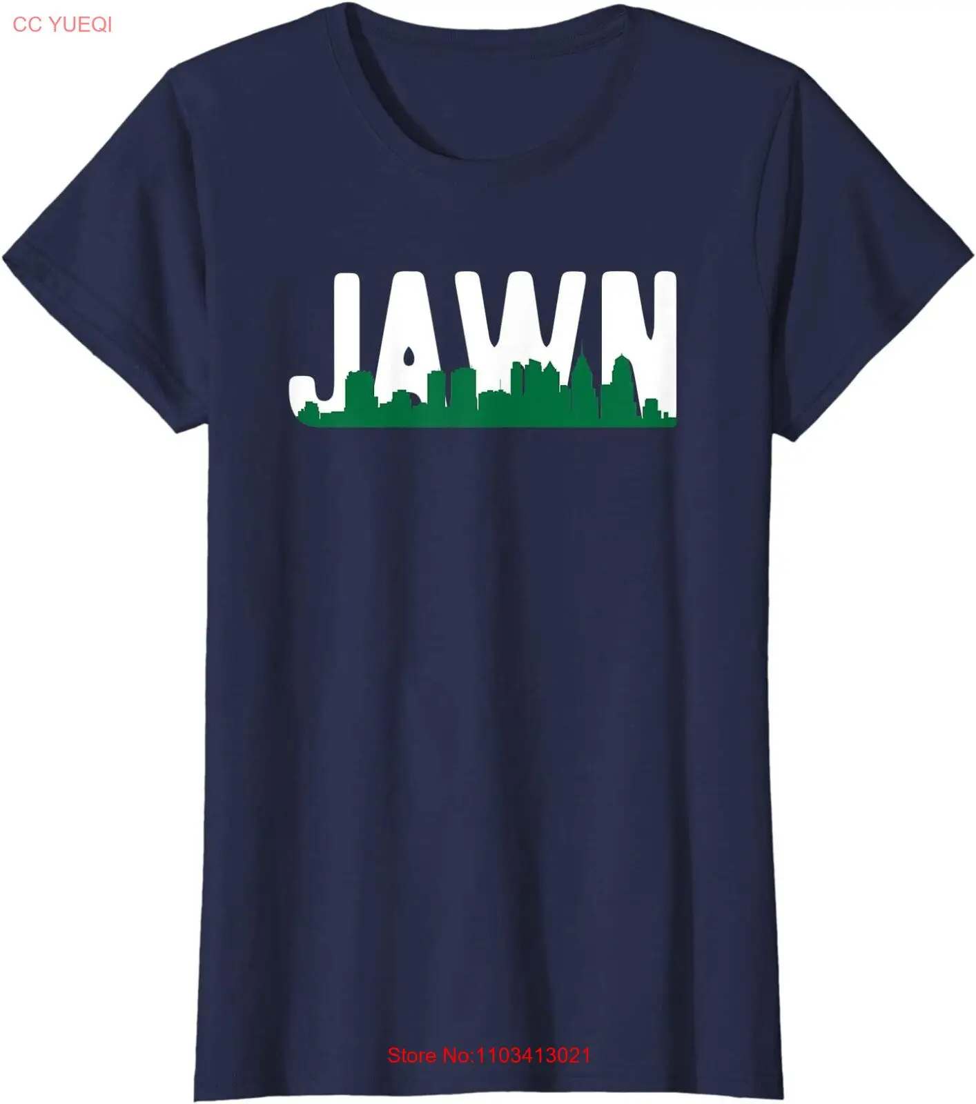 Женская футболка с круглым вырезом Jawn Philadelphia Pride Slang Philly City Skyline