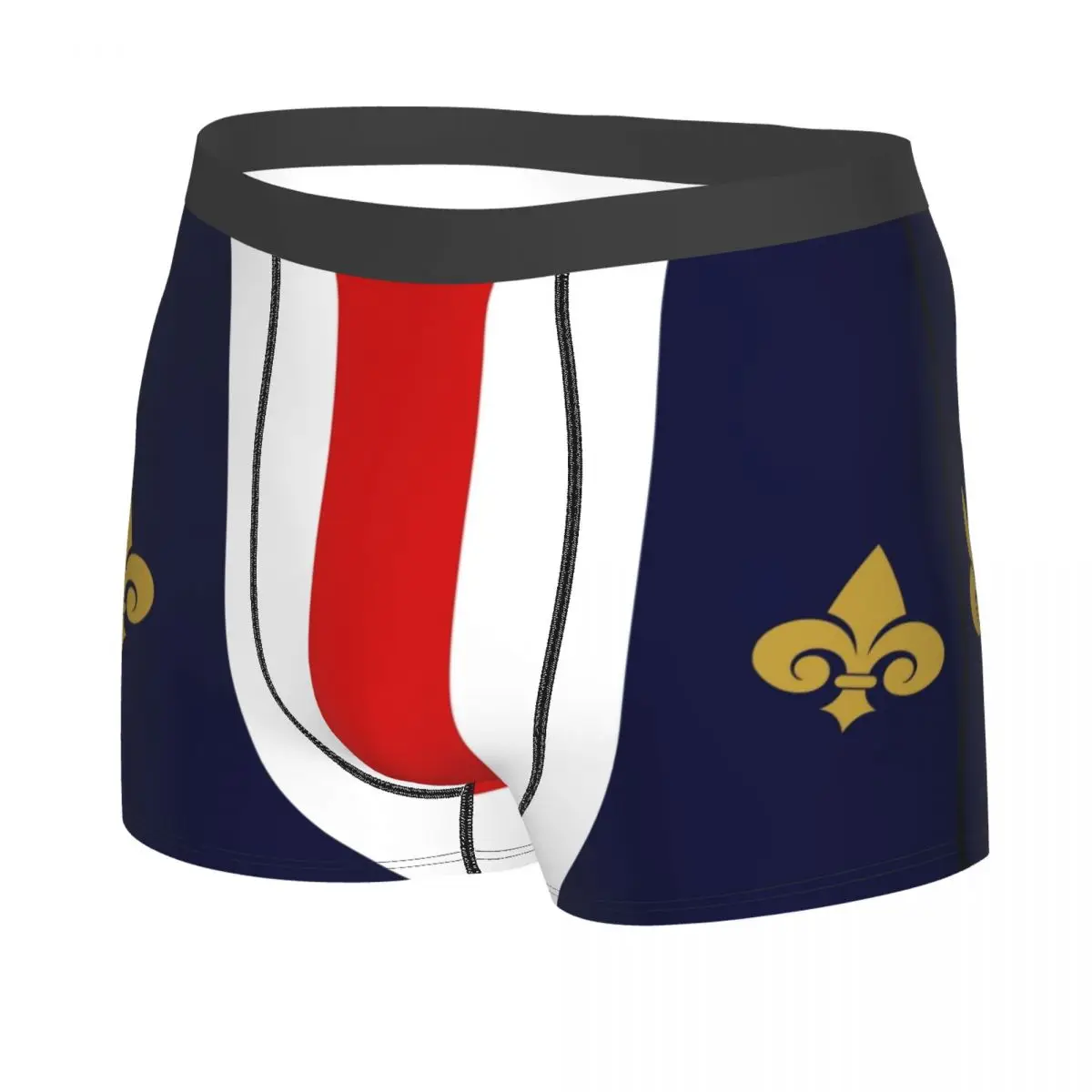 Нижнее белье Fleur De Lis на заказ с флагом Франции мужские роскошные трусы-боксеры