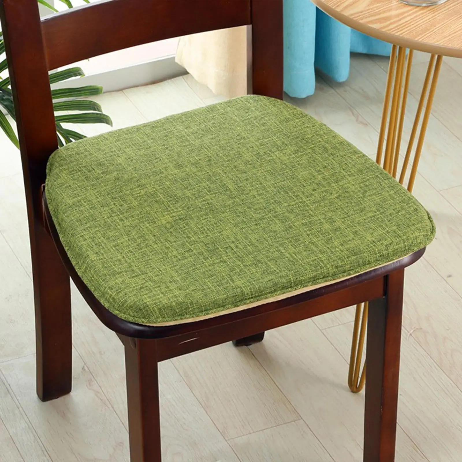 

Cotton And Linen Thickened Removable And Washable Chair Home Cushion Cushion Chair Non-slip Decor Wood Q8e4