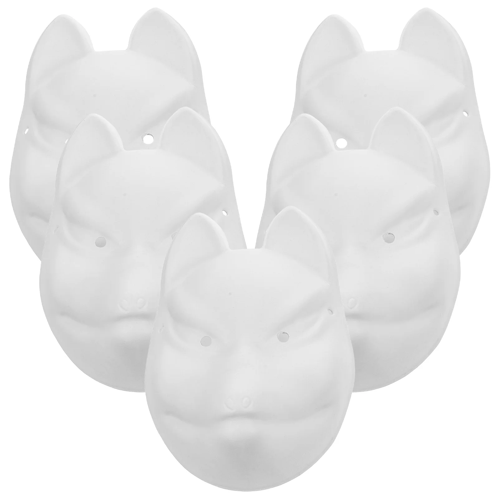 

5pcs Party Blank Mask Therian Gear Hand Painting Mask Diy Mask For Cosplay Party
