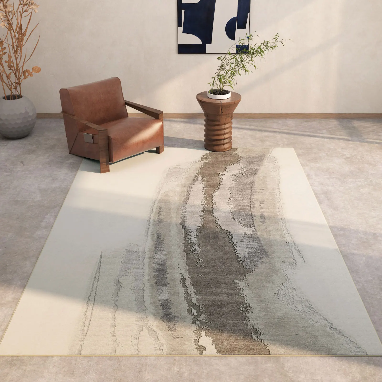 

Simple Light Luxury High-End Living Room Large Area Carpet Sofa Bedroom Household Washable Rug Anti-Slip Floor Mat Decor Room
