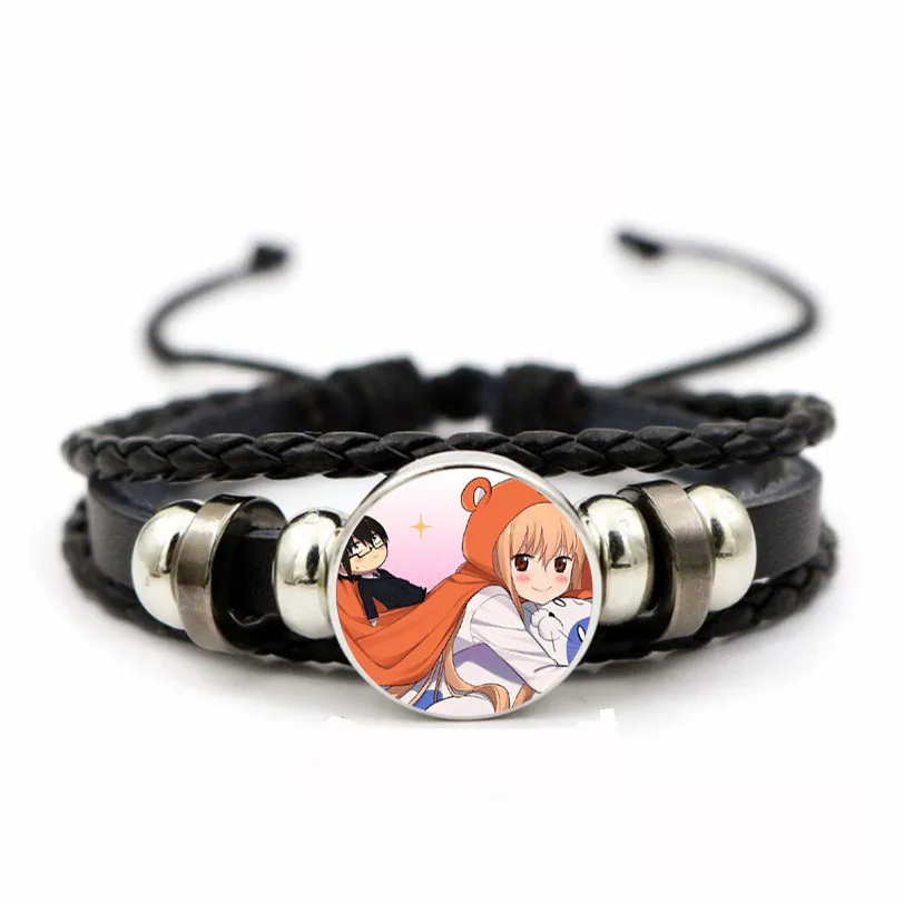 

Cartoon Bracelet Leather PU Woven Bracelet Time Gem Wristband Kids Cosplay Gift For Anime Himouto! Umaru-chan Braided Bangle