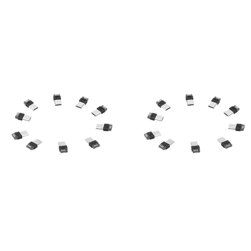 

20 шт., 5-контактные разъемы Micro-USB типа A папа
