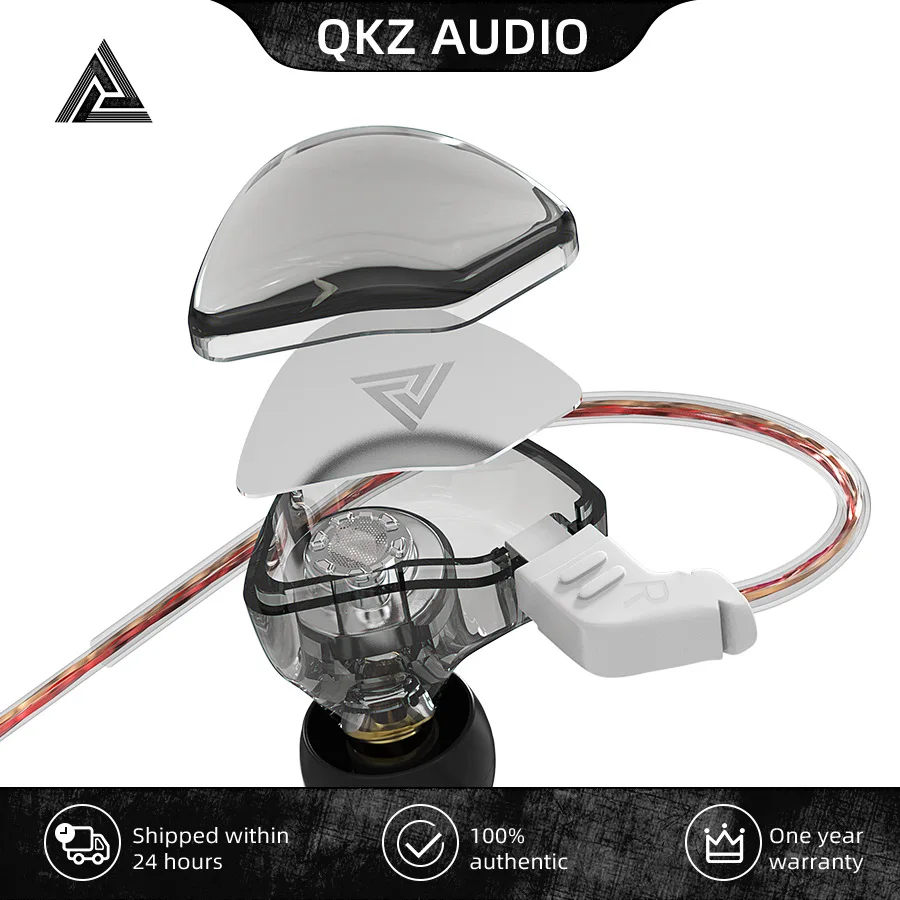 

QKZ AK8 Wired In Ear Earphones HiFi Sport Running Dynamic Headphones With Mic Gaming Music Earbuds For Smart Phone MP3 Player