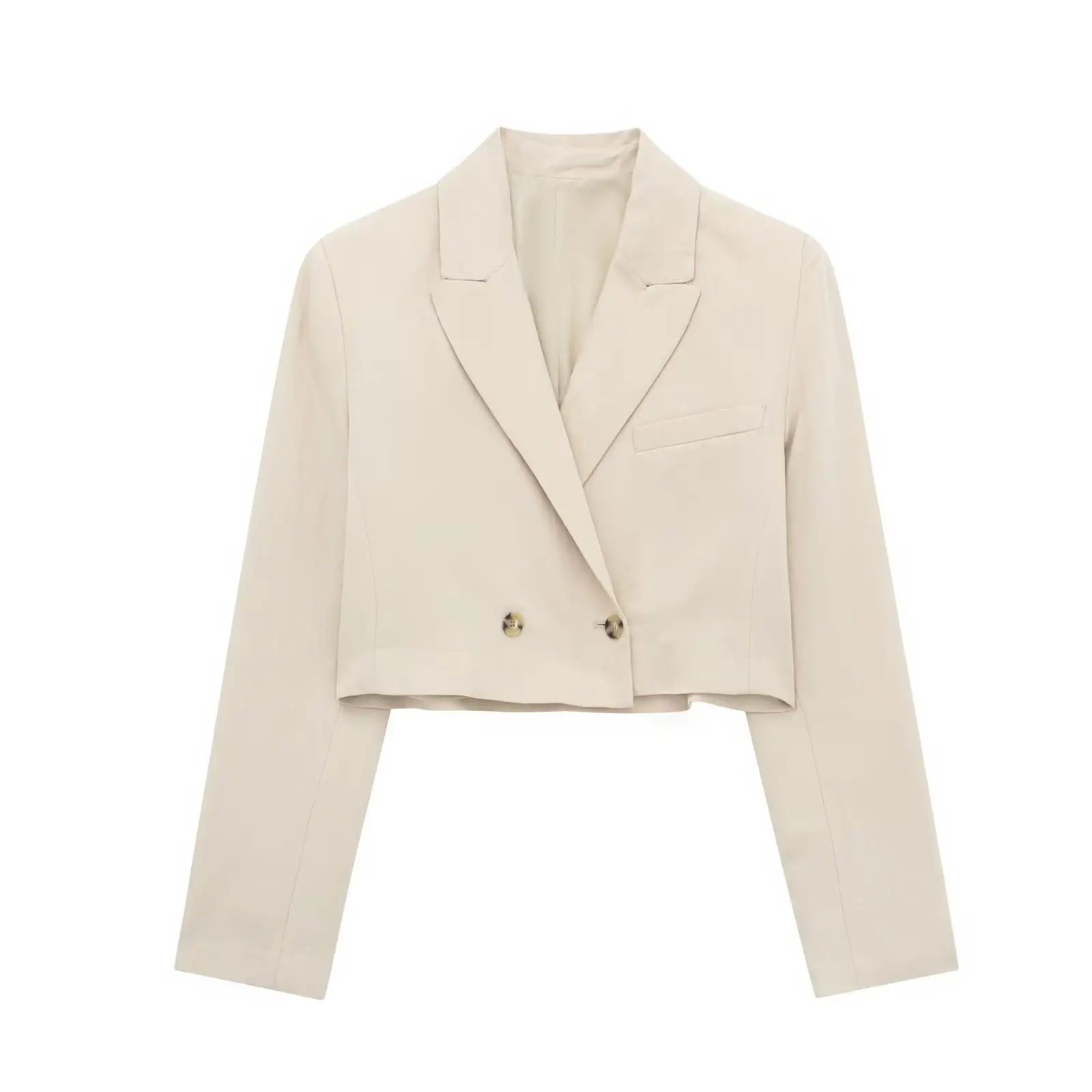 

Женское льняное пальто с длинными рукавами и карманами