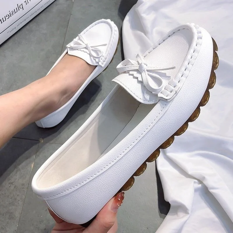 

Women's flat Shoes Plus Size Women Spring Butterfly-knot Soft Sole Shallow Loafers Female Casual Shoes Office Lady Comfort Shoes