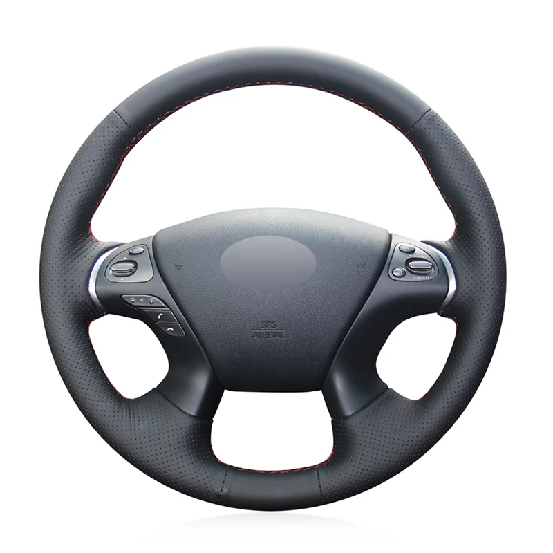 

Black Leather Handsewing Car Steering Wheel Cover for Infiniti M M30 M35 M37 M56 M30d M35h Nissan Murano 2010-2021 Accessories