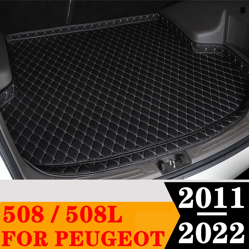 

Автомобильный коврик для багажника Sinjayer для любой погоды, автомобильный багажник, коврик для багажника, ковер, высокая боковая подкладка для груза, подходит для Peugeot 508 2011 2012-2022