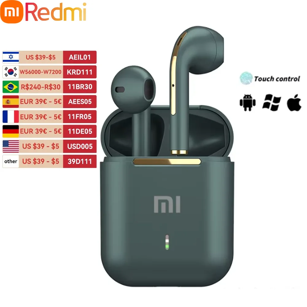 Xiaomi Redmi J18 Беспроводные наушники-вкладыши Hi-Fi стерео водонепроницаемые для спорта