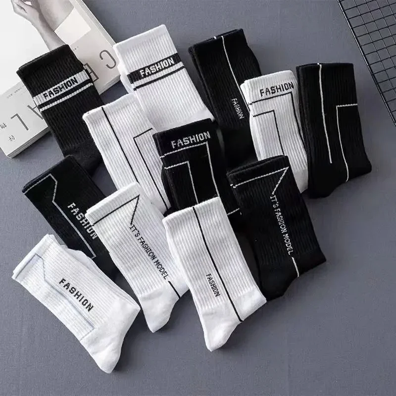 

WZDM436B1 Luxury Brand Designer Autumn Winter Men Women Cotton Socks New Style Soft Breathable Outdoor Sports Warm Long Socks