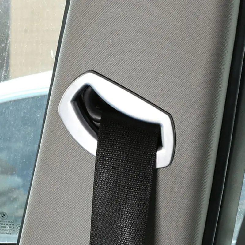 

For BMW X3 E83 2006 - 2010 ABS Chrome / Carbon Style Seat Safety Belt Cover Trim Stickers Car Accessories Interior Modification