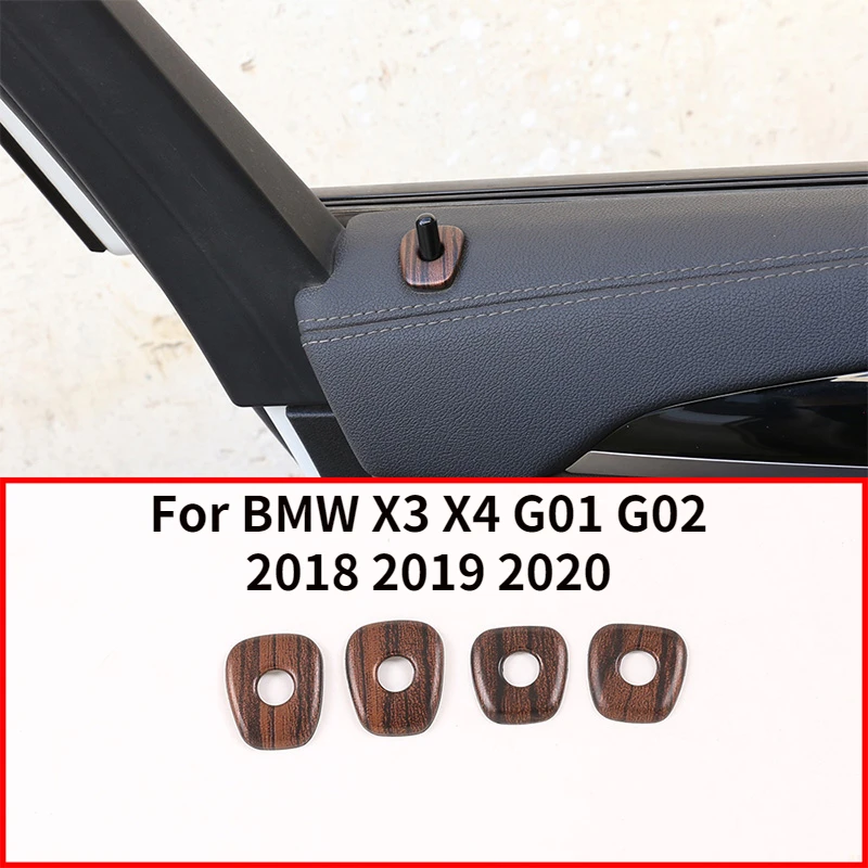 

For BMW X3 X4 G01 G02 2018 2019 2020 Car Interior ABS Pine Grain Door Lock Cover Trim Accessories wwe