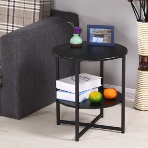 Simple round coffee table flower pots literary  homestay retro in Nordic style small side table corner WF611950