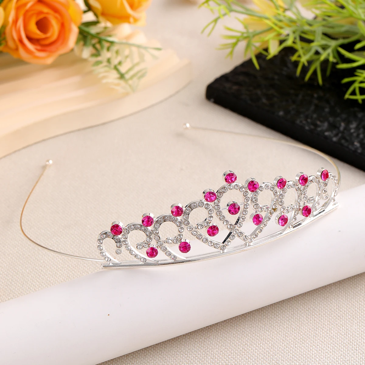 Простой гребень для волос женщин и девочек диадемы из сплава со стразами