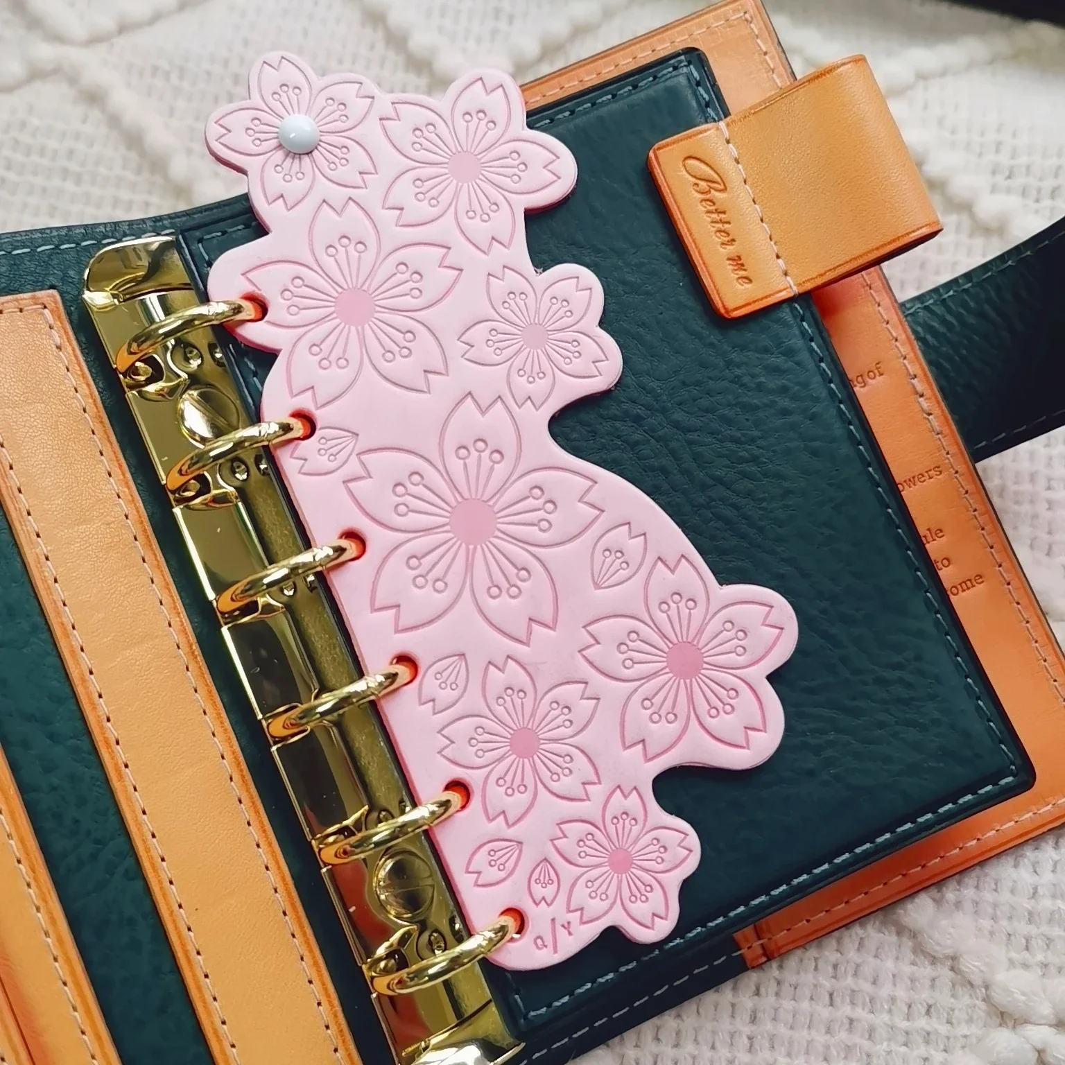 Индексные страницы из натуральной кожи Sakura  для блокнота A5/A6/A7/A8