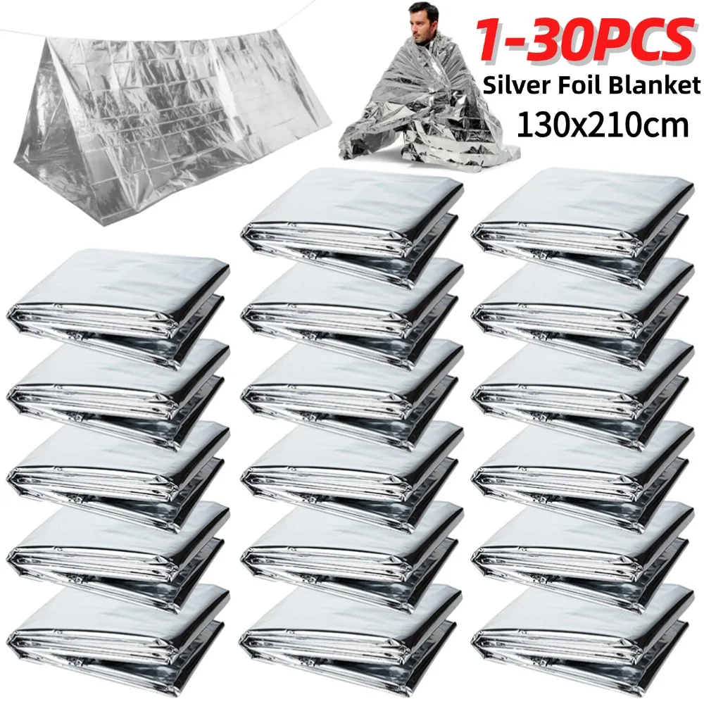 1-30 шт. портативное одеяло из фольги 130 х210 см