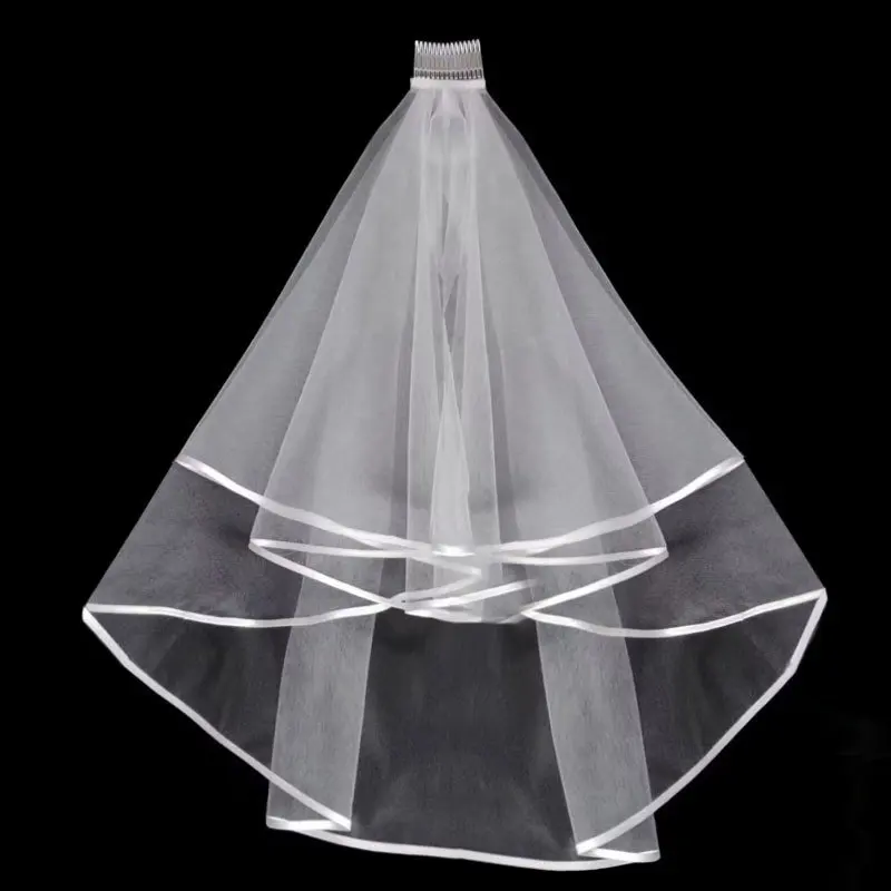 

Simple Short Tulle Wedding Veils Two Layer with Comb White Ivory Bridal Veil for Bride for Marriage Wedding Accessories 2023