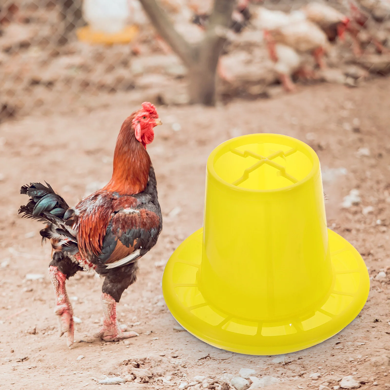 

2Pcs Chicken Feeder Poultry Feeding Trough Food Feeding Holder Duck Food Container