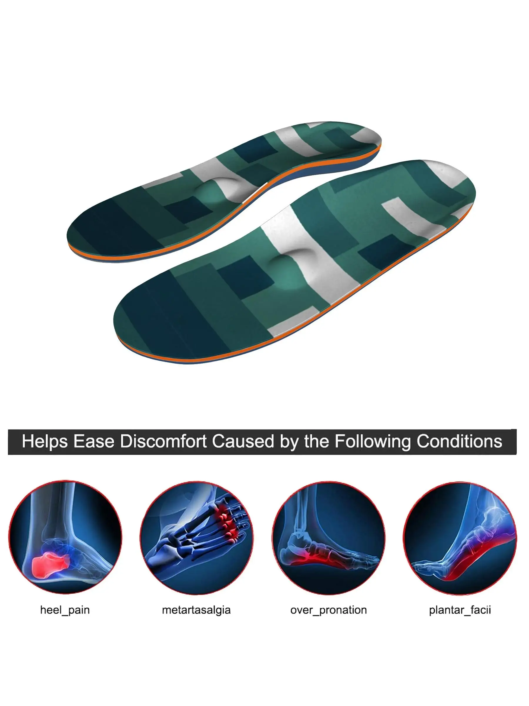 Custom Made Geometry Sports InsoleArch SupportOrthopedic InsoleShoesOrthopedic Flat Foot PainPlanar FasciitisInsoles