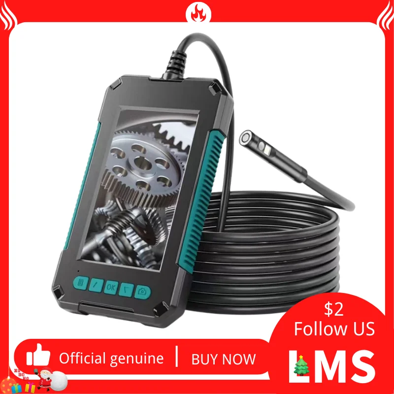 

P40 5.5mm Lens Industrial Endoscope Camera 1080P 4.3 Inch LCD Screen Video Borescope for Automotive Car Sewer Pipe Checking