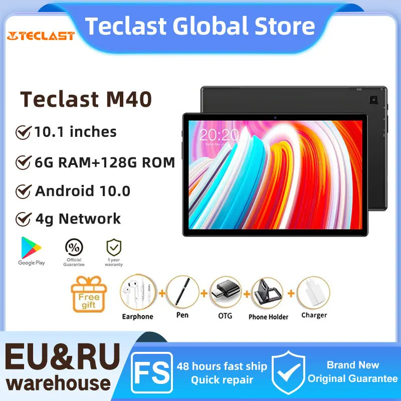 

Teclast M40 планшет на Android 10,1, восемь ядер, экран 10,0 дюйма, 6 ГБ + 1920 ГБ