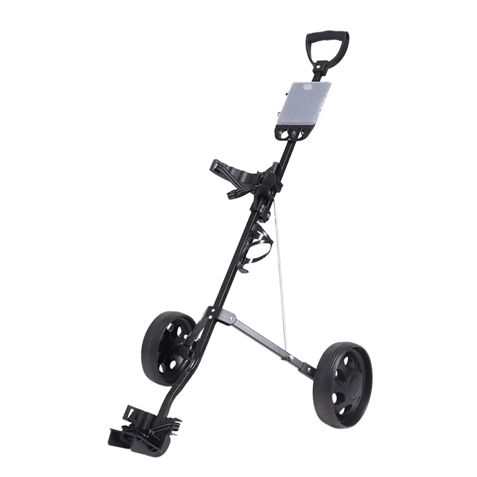 Folding Golf Pull Cart 2 Wheel Lightweight Portable Adjustab