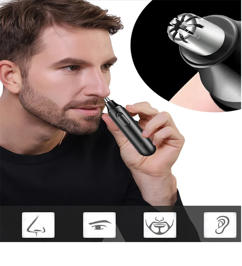 

Electric Nose Hair Trimmer Ear Eyebrow Hair Removal Razor Beard Shaver Epilators Safety Face Hair Clipper Tools for Women Men