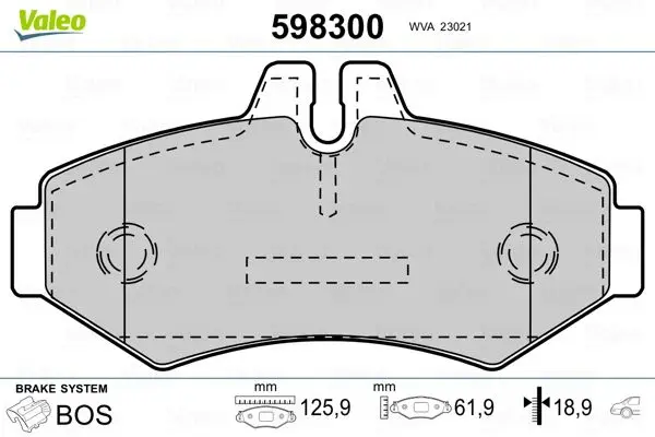 

598300 rear brake pad SPRINTER TDI LT35 LT35 t35/TDI 2.8tdi 96