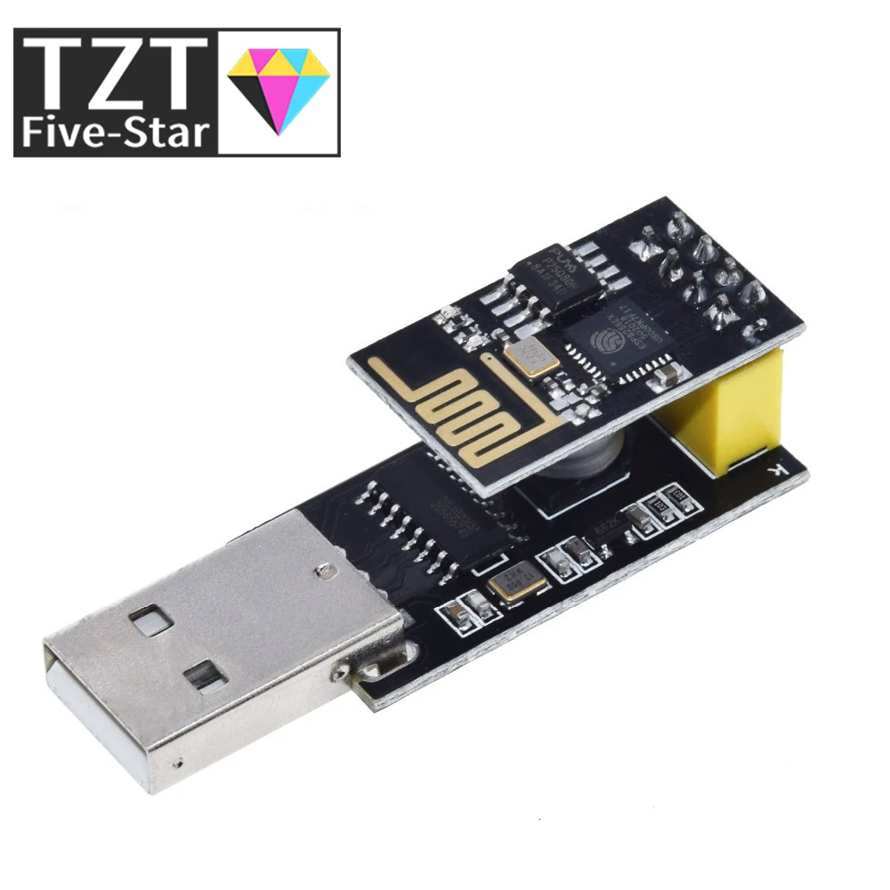 Адаптер программатора TZT ESP01 UART GPIO0 ESP-01 ESP8266 CH340G USB к Последовательная беспроводная