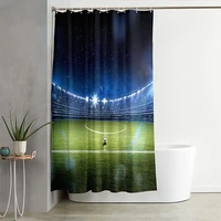 custom 3d fashion football space design shower curain modern fashion bathroom cortinas drapes home decor