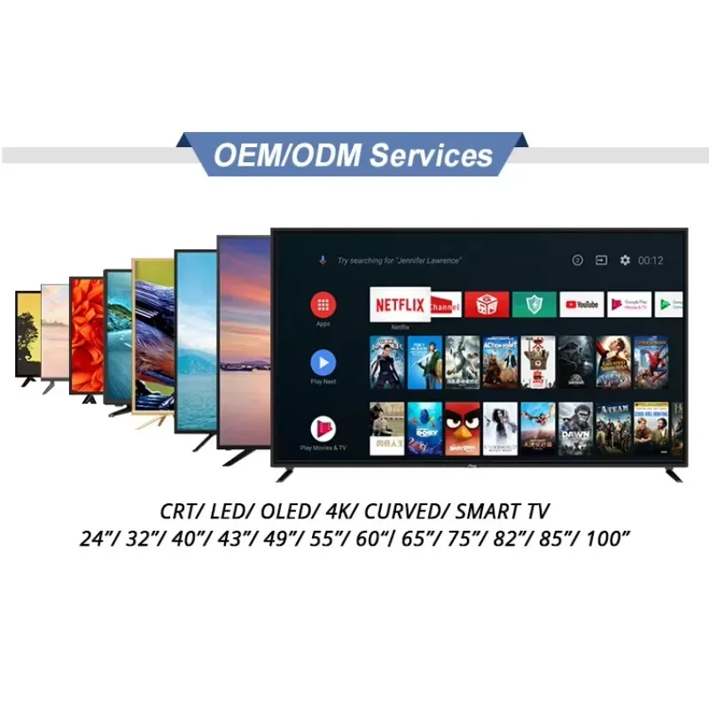 43-дюймовый ежемесячный K интеллектуальный телевизор с плоским экраном 55-дюймовый