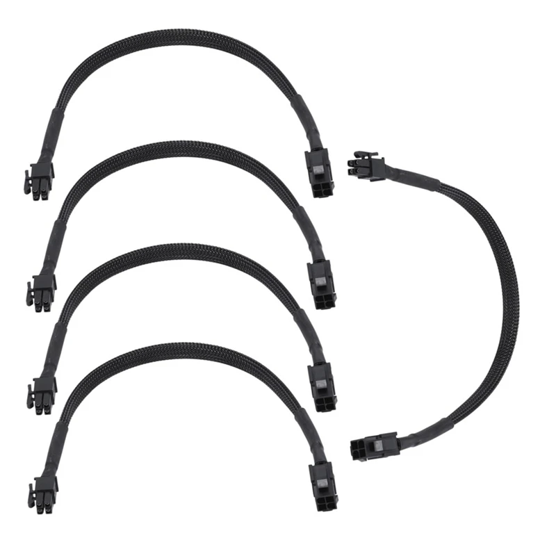 

5Pcs 4Pin CPU Power Supply Extension Cord ATX 4 Pin P4 Male To ATX P4 Female CPU Power Extension Cable Sleeved Black