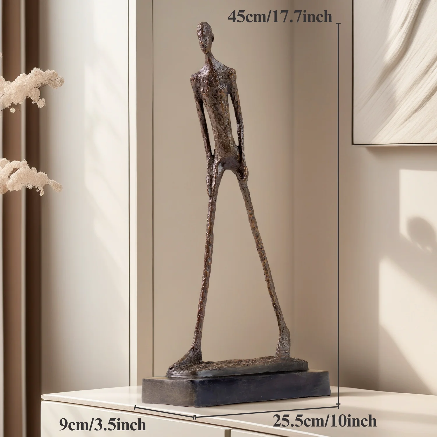 45 см знаменитая скульптура Giacometti Walking Man абстрактный скелет горячего литья