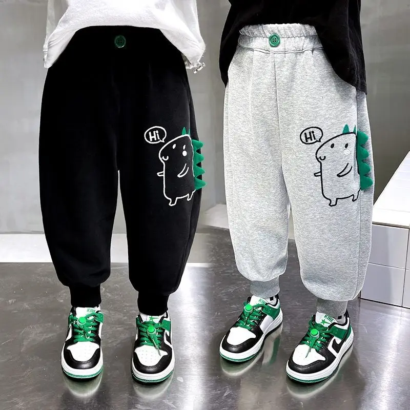 

Winter New Children's Pants Fashion Warm 1-10 Year Old Boy Spring And Autumn Handsome Casual Pants Baby Cartoon Harlan Pants