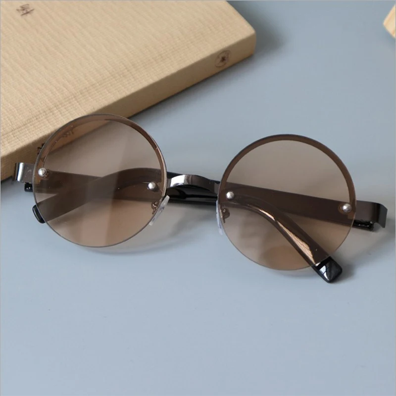 

Men's Reading Glasses Round Eyeglasses for Farsightedness Women Retro Half Frame Hyperopia Eyewear Diopter +1.5 +2.5 +3.5