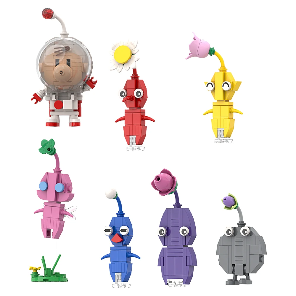 MOC Olimar с His Amigos фигурка строительные блоки игра модель сцены игрушки сделай сам