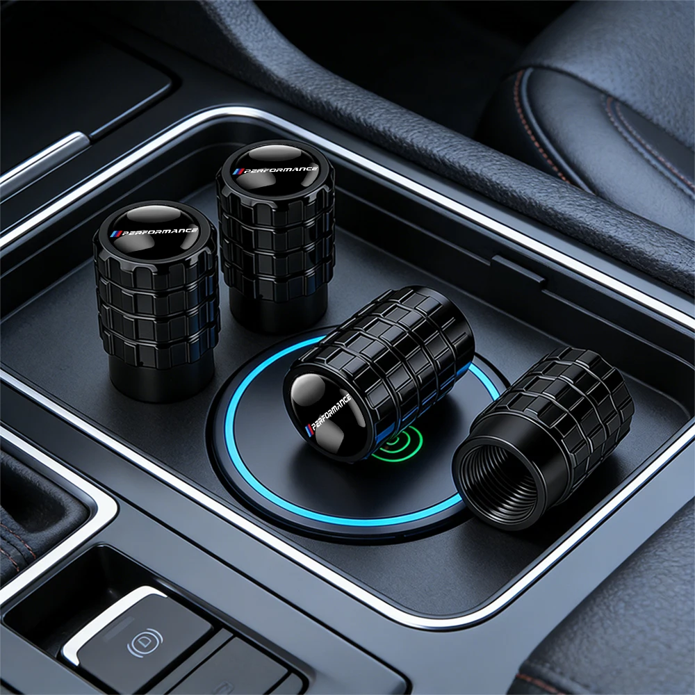 Фото Комплект из 4 металлических колпачков для автомобильных шин BMW M Performance (F30, F32, F48, E28, E30, E34, E36, E39, E46, E52, E53, E60) №5
